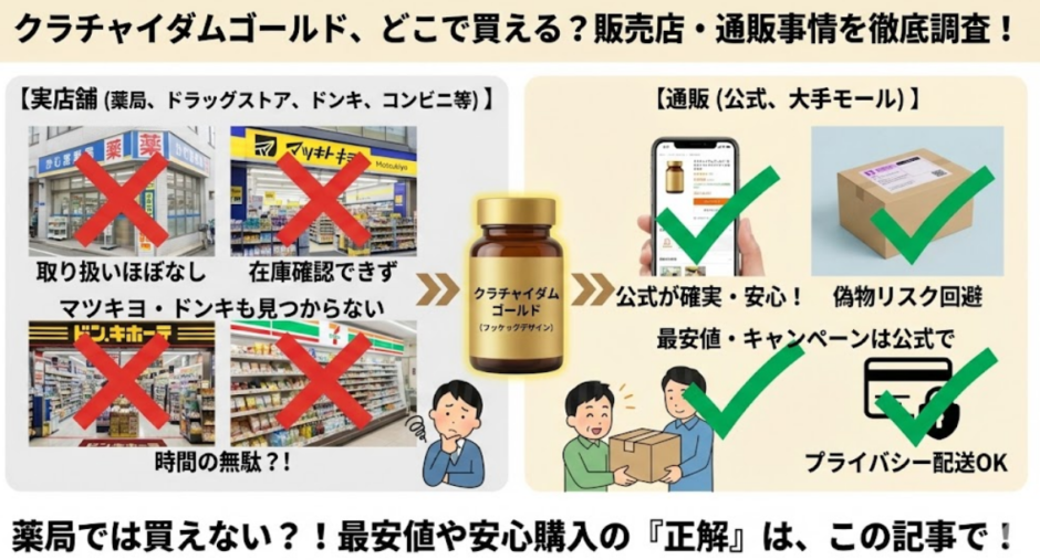 クラチャイダムゴールドは薬局で買える？販売店と最安値を徹底解説